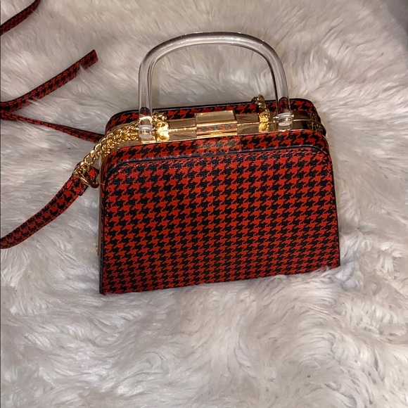 Cato Red and Black Houndstooth Women's Bag - Picture 4 of 6